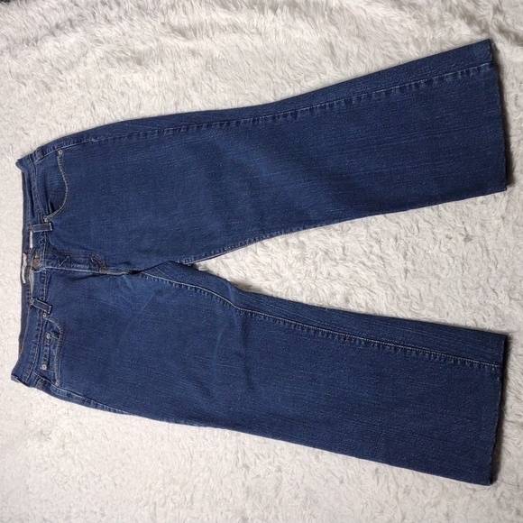 505 Levi's Blue Dark Wash High Rise Five Pocket Zip Up Straight Leg Denim Jean - Picture 2 of 15